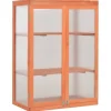 Trædrivhus med 2 hylder | 75x47x109 cm | Materiale: PC-plade & træ
