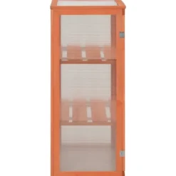 Trædrivhus med 2 hylder | 75x47x109 cm | Materiale: PC-plade & træ