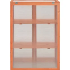 Trædrivhus med 2 hylder | 75x47x109 cm | Materiale: PC-plade & træ