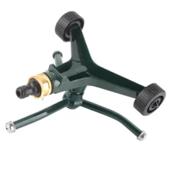 Trearmad metallsprinkler med G3/4-kontakt Rostsäker 360° roterande bevattningssprinkler för gräsmatta