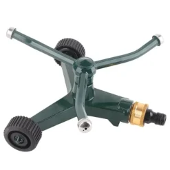 Trearmad metallsprinkler med G3/4-kontakt Rostsäker 360° roterande bevattningssprinkler för gräsmatta