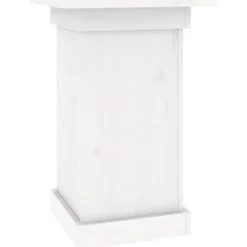 Trendy blomsterstander i massivt fyrretræ | Størrelse: 40x40x60 cm | Farve: Hvid
