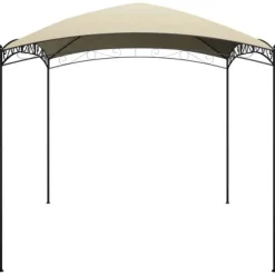 Trendy pavillon 3x4 m - Solid stålkonstruktion | Farve: Creme | Størrelse: 3x4x2,65 m