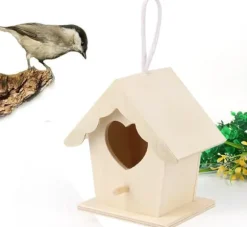 Träholk for mesar, smukt design, fågelholk - mesholk, mesholk, mesfågelholk, vejrbeständig