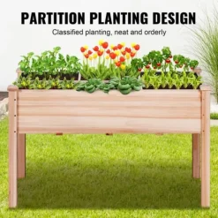 Træhævet Haveseng & Plantekasse 47,2x22,8x30 cm - Perfekt til blomster og grøntsager. Ideel til udearealer og havearbejde.