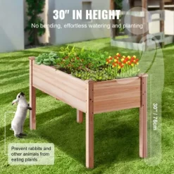 Træhævet Haveseng & Plantekasse 47,2x22,8x30 cm - Perfekt til blomster og grøntsager. Ideel til udearealer og havearbejde.
