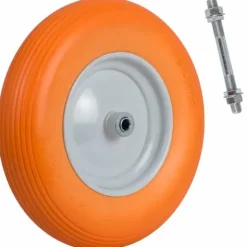 Trillebørhjul tubeless 4,00-8 - diameter 40 cm - Orange/Hvid