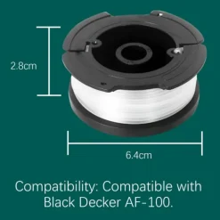 Trimmerspole med hætte og fjeder til trådtrimmere Black Decker AF-100