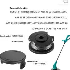 Trimmerspoler og beskyttelsesovertræk til Bosch græstrimmere 4 spools