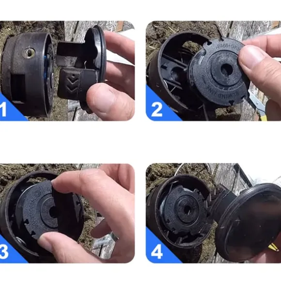 Trimmerspoler og beskyttelsesovertræk til Bosch græstrimmere 4 spools