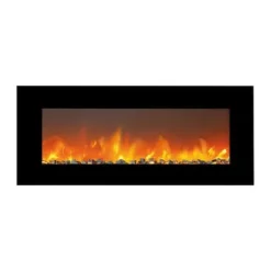 Trivero 130 elektrisk vægkomfur - Sort glas - 127 cm bred - App kontrol - Cinewall - 1400 Watt varme
