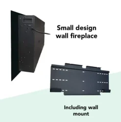 Trivero 130 elektrisk vægkomfur - Sort glas - 127 cm bred - App kontrol - Cinewall - 1400 Watt varme
