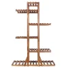 Træplanteholder, 6 niveauer, solid fyrretræ,90 x 131 x 25cm, Brun