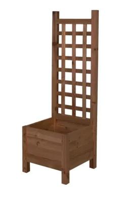 Træplantekrukke med pergola RD-DNC /120x40x40cm/ Brun