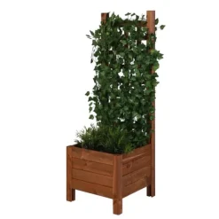 Træplantekrukke med pergola RD-DNC /120x40x40cm/ Brun