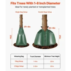 Trævandingspose, 12 stk. 75,7 L 5-9 timers langsom frigivelse, PVC