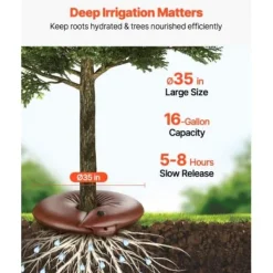 Trævandingspose sæt, 16 gallon, 6-9 timers langsom frigivelse, kraftig PVC