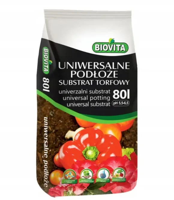 TØRVESUBSTRAT JORD PH 5,5-6,5 BIOVITA 80L