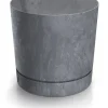 Tubo P Beton Effect 240E Rund Urtepotte med Underkop | Marengo