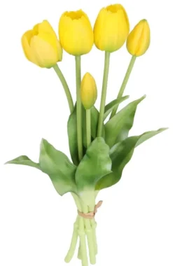 TULIPANER BUKETT AF TULIPANER GUMMIBELAGET GUMMI SILIKONE LIKE LIFE
