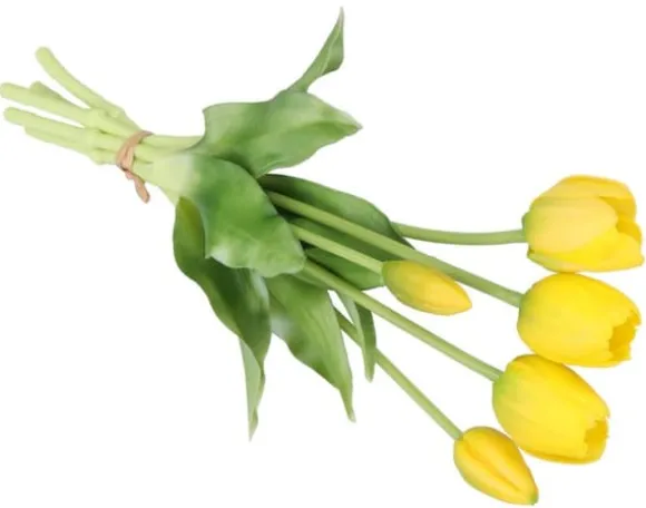 TULIPANER BUKETT AF TULIPANER GUMMIBELAGET GUMMI SILIKONE LIKE LIFE