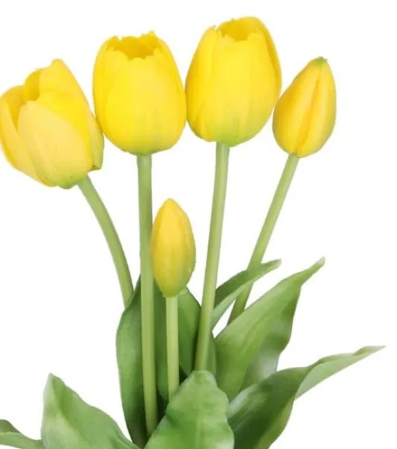 TULIPANER BUKETT AF TULIPANER GUMMIBELAGET GUMMI SILIKONE LIKE LIFE
