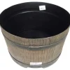 Tunnformad vattenuppsamlarbas - NATURE - 50 liter - Brun rotationsgjuten PE