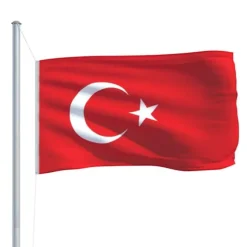 Tyrkisk flag i holdbart polyester - Nationalflag | Størrelse: 90x150 cm