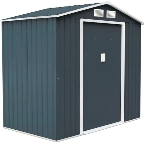 Udendørs haveopbevaringsskur, 7,0' x 4,2' x 6,1', Grå
