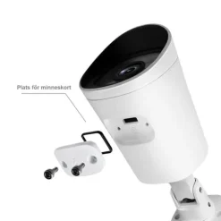 Udendørs IP-overvågningskamera, POE, Full HD, Menneskealarm, Bevægelsesalarm, 105, microSD, Asgari 1080POE
