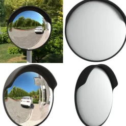 Udendørs konveks trafikspejl Ø45 cm polycarbonat sort - Trafikspejl - Trafikspejle - Home & Living