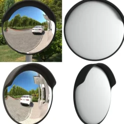 Udendørs konveks trafikspejl Ø60 cm polycarbonat sort - Trafikspejl - Trafikspejle - Home & Living