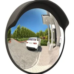 Udendørs konveks trafikspejl Ø60 cm polycarbonat sort - Trafikspejl - Trafikspejle - Home & Living