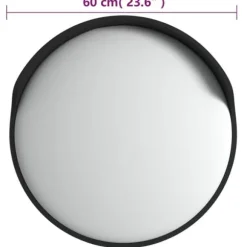 Udendørs konveks trafikspejl Ø60 cm polycarbonat sort - Trafikspejl - Trafikspejle - Home & Living