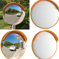 Udendørs konveks trafikspejl Ø30 cm polycarbonat sort - Trafikspejl - Trafikspejle - Home & Living