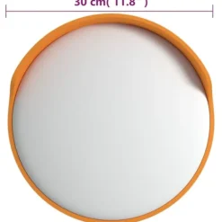 Udendørs konveks trafikspejl Ø30 cm polycarbonat sort - Trafikspejl - Trafikspejle - Home & Living