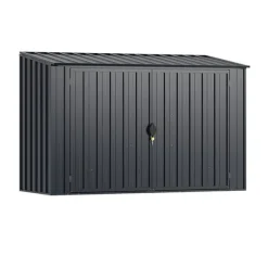 Udendørs opbevarcmgsskur, 193×86×127 cm, grå