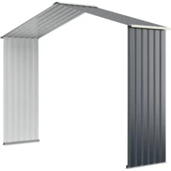 Udendørs opbevaringsskur, 213x127x195 cm / 277x191x202 cm / 340x255x210 cm, Grå