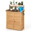 Udendørs plantebord arbejdsstation, 86x46x119 cm, Naturfarvet