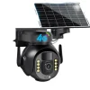 Udendørs PTZ-kamera, 8MP HD, 10X digital zoom, 64G lagerplads,8MP 64G kort, EU stik
