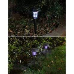 Udendørs Solar Mosquito Killer Lampe Elektrisk Bug Zapper Vandtæt Insektfælde Anti Myg Lys Haveplæne Myggefælde