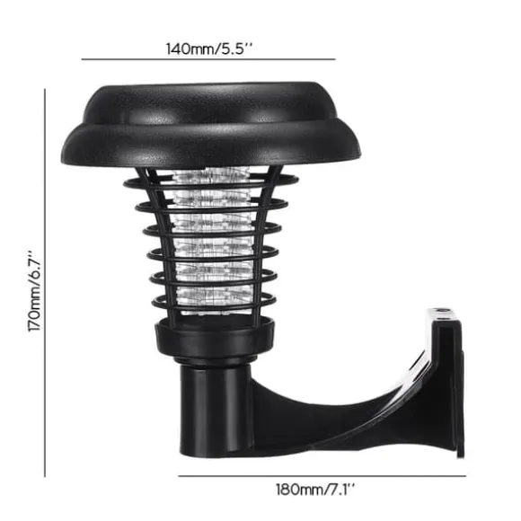 Udendørs Solar Mosquito Killer Lampe Elektrisk Bug Zapper Vandtæt Insektfælde Anti Myg Lys Haveplæne Myggefælde