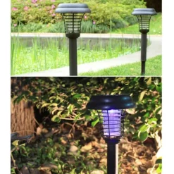 Udendørs Solar Mosquito Killer Lampe Elektrisk Bug Zapper Vandtæt Insektfælde Anti Myg Lys Haveplæne Myggefælde