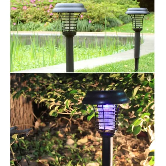 Udendørs Solar Mosquito Killer Lampe Elektrisk Bug Zapper Vandtæt Insektfælde Anti Myg Lys Haveplæne Myggefælde