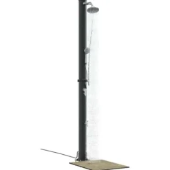 Udendørs solbruser - Slank og praktisk design | Farve: Sort | Højde: 217 cm