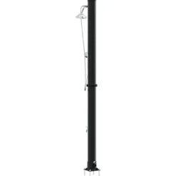 Udendørs solbruser - Slank og praktisk design | Farve: Sort | Højde: 217 cm