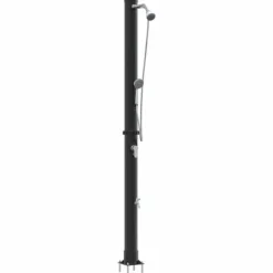 Udendørs solbruser i sort PVC og aluminium - Stilfuld og funktionel | Højde: 217 cm