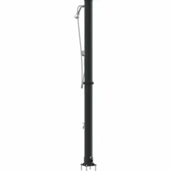 Udendørs solbruser i sort PVC og aluminium - Stilfuld og funktionel | Højde: 217 cm
