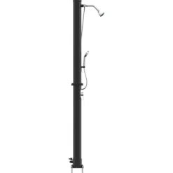 Udendørs solbruser i sort - Stilfuld og funktionel | Materiale: PVC og aluminium | Højde: 217 cm