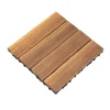 Udendørs terrassefliser - Klikbare træfliser 30x30 cm - 36 stk. - Dækker 3,24 m² - Vandtæt - Tykkelse 2 cm - Til terrasse/balkon - Brun